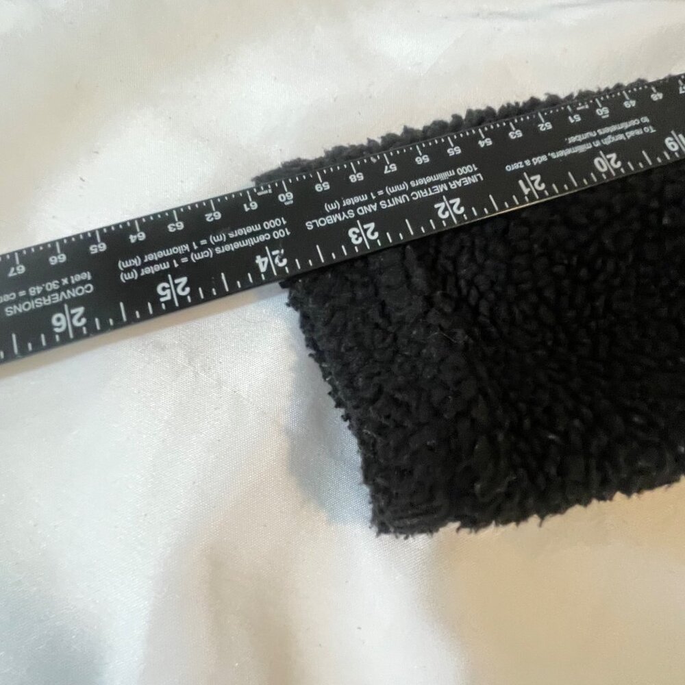 Fox Head Mens Black Hooded Faux Sherpa Lined Fleece Small - Picture 10 of 10